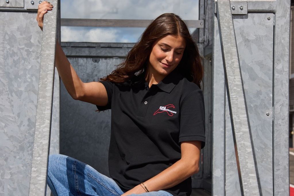 Basic - Polo Noir Logo Torse 4